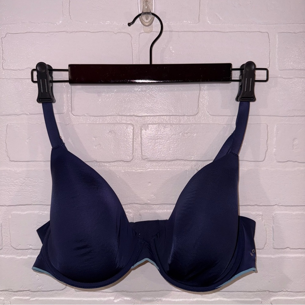Aerie Real Me Full Coverage Blue Underwire Bra with Cute Star Print - Picture 10 of 13